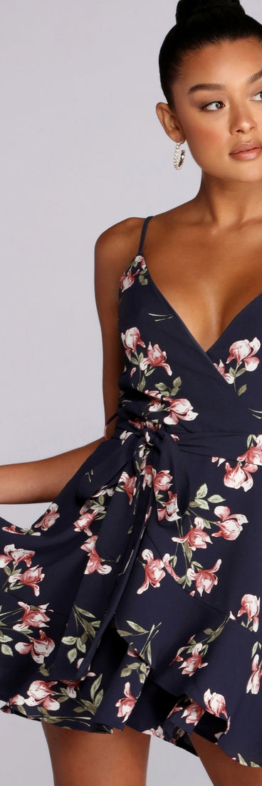 Wrapped In Florals Skater Dress