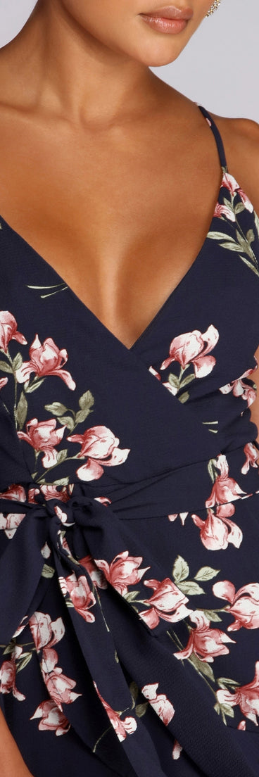 Wrapped In Florals Skater Dress