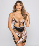 Tiki Island Escape Cutout Mini Dress