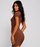 Own That Ruched Tie Bodycon Dress