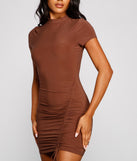 Own That Ruched Tie Bodycon Dress