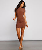 Own That Ruched Tie Bodycon Dress