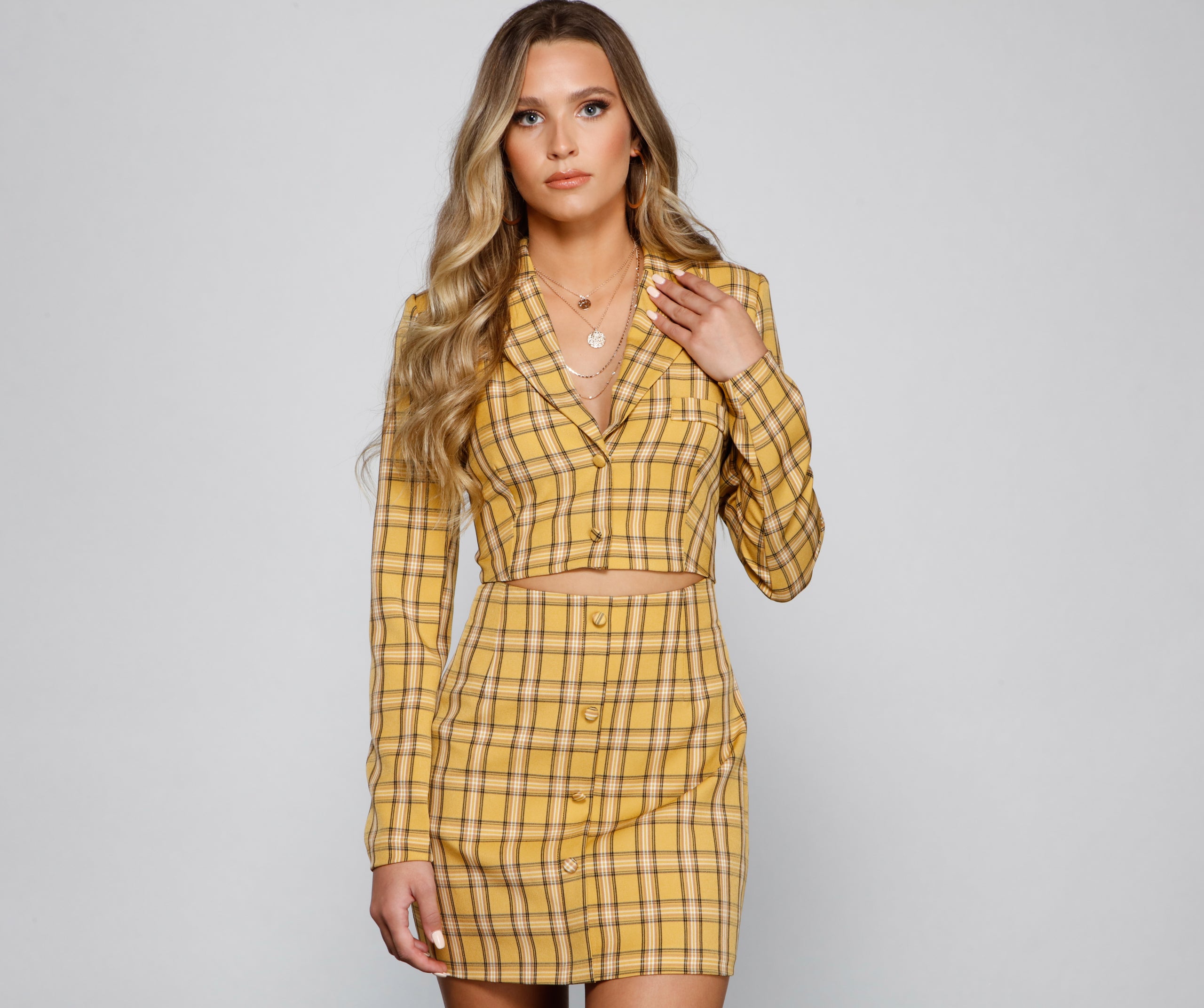 Get A Clue Plaid Blazer Dress | Windsor