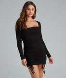 You’ll make a statement in Everyday Chic Ruched Mini Dress as an NYE club dress, a tight dress for holiday parties, sexy clubwear, or a sultry bodycon dress for that fitted silhouette.