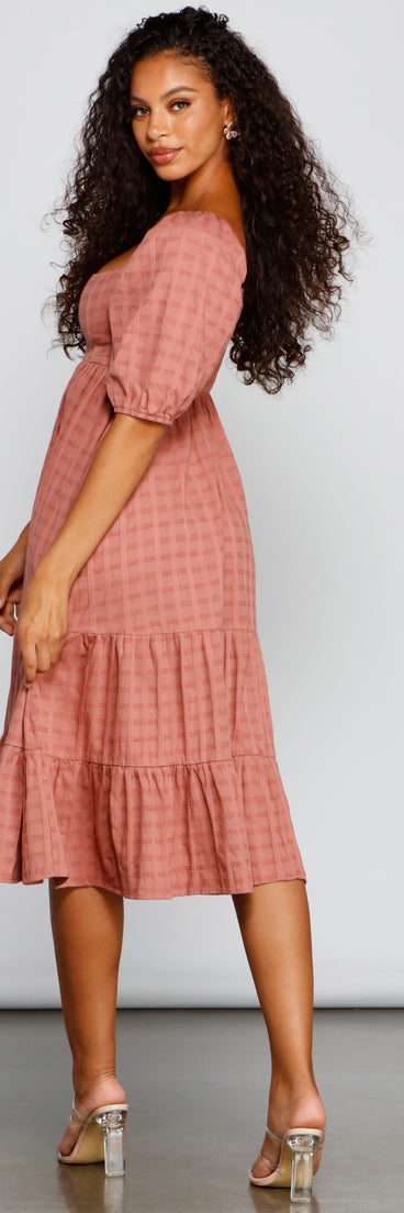 Sweet Beauty A-Line Midi Dress