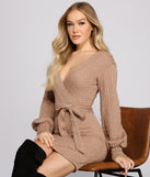 Cozy And Cute Cable Knit Mini Dress