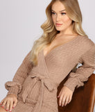 Cozy And Cute Cable Knit Mini Dress