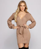 Cozy And Cute Cable Knit Mini Dress