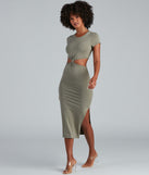 Thinking About Knit Cutout Midi Dress is a trendy pick to create 2023 festival outfits, festival dresses, outfits for concerts or raves, and complete your best party outfits!
