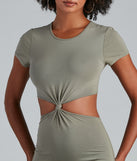 Thinking About Knit Cutout Midi Dress is a trendy pick to create 2023 festival outfits, festival dresses, outfits for concerts or raves, and complete your best party outfits!