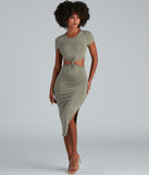 Thinking About Knit Cutout Midi Dress is a trendy pick to create 2023 festival outfits, festival dresses, outfits for concerts or raves, and complete your best party outfits!