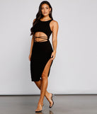 Sultry Strappy Waist Sleeveless Midi Dress is a trendy pick to create 2023 festival outfits, festival dresses, outfits for concerts or raves, and complete your best party outfits!