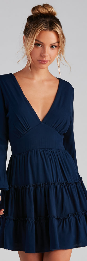 Flirty And Flowy Woven Mini Dress as your 2024 graduation dress will help you be ready to celebrate and feel stylish at your commencement ceremony or grad party!