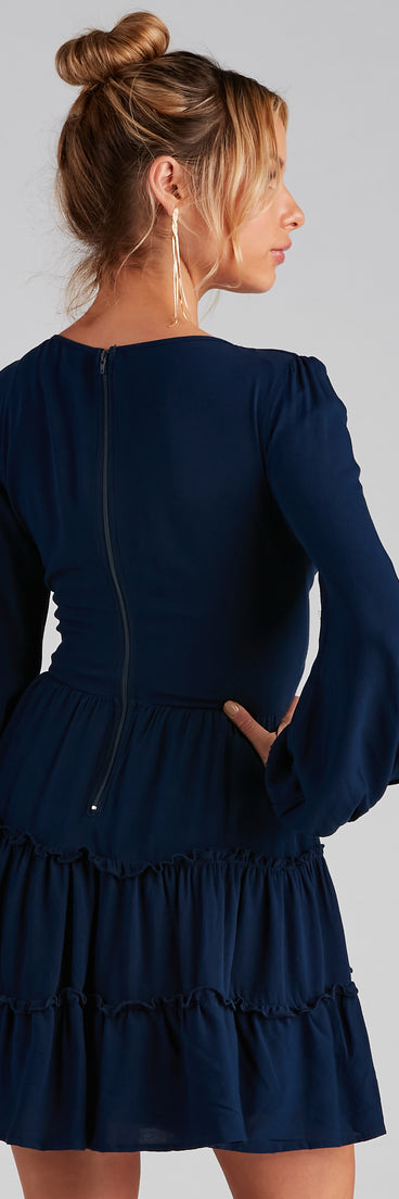 Flirty And Flowy Woven Mini Dress as your 2024 graduation dress will help you be ready to celebrate and feel stylish at your commencement ceremony or grad party!