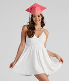 Brunch Vibes Eyelet Skater Dress