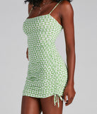 Shamrock Shake Ruched Mini Dress