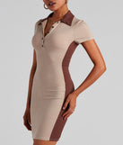 Keep Knit Chill Color Block Mini Dress
