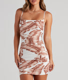 Bae-cation Palm Print Mini Dress for Homecoming 2022, Winter Formal Dances, Holiday Dress, Military Balls, Bridesmaids, Wedding Guests, and Prom