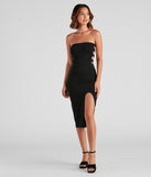 You’ll make a statement in Simply Alluring Strapless Midi Dress as an NYE club dress, a tight dress for holiday parties, sexy clubwear, or a sultry bodycon dress for that fitted silhouette.