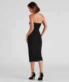 Simply Alluring Strapless Midi Dress