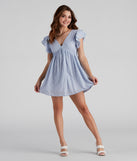 Fine Lines Chambray Skater Dress
