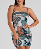 Picture Perfect Marble Print Dress for Homecoming 2022, Winter Formal Dances, Holiday Dress, Military Balls, Bridesmaids, Wedding Guests, and Prom