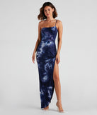 You will feel beautiful in the Tie Dye For One Shoulder Dress as your long dress for any semi-formal or formal holiday party, NYE dress outfit, or pick this stunning style as your gown for any seasonal celebration.