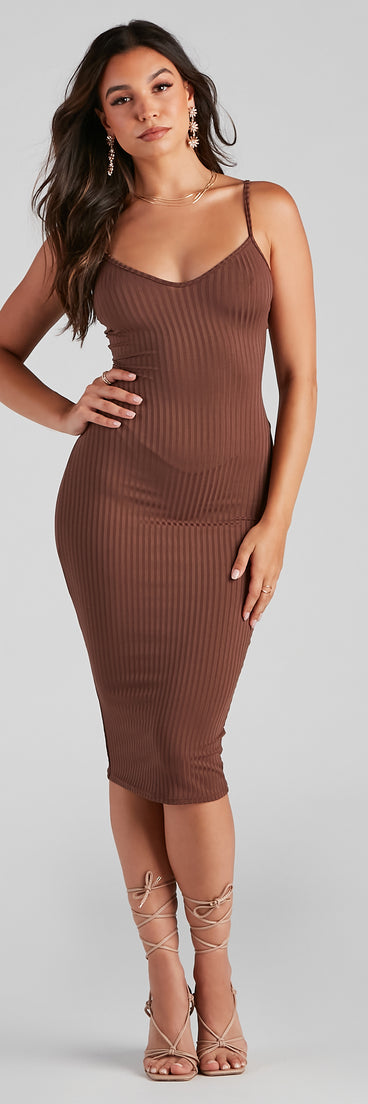 Options Open O-Ring Midi Dress