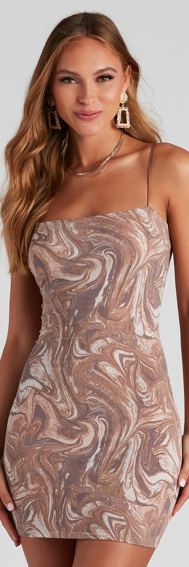 Soft Serve Marble Print Mini Dress is a trendy pick to create 2023 festival outfits, festival dresses, outfits for concerts or raves, and complete your best party outfits!