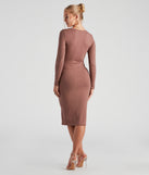 Step It Up Henley Knit Midi Dress