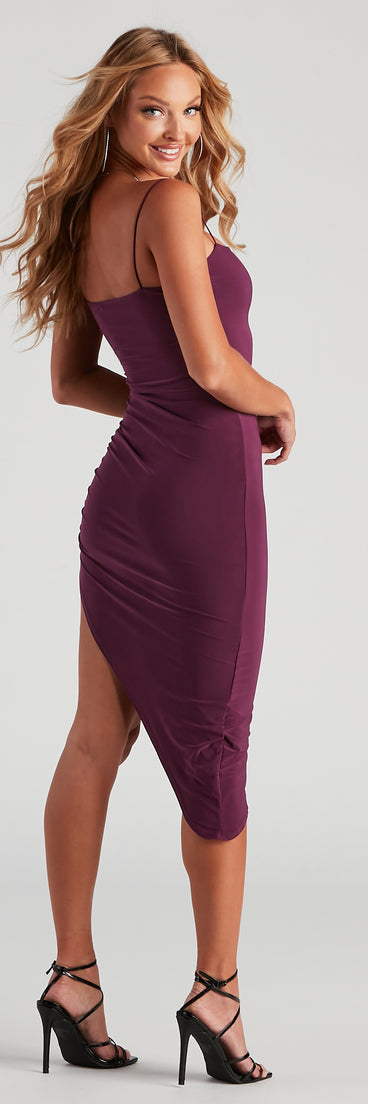 Sleek Wonders Square Neck Midi Dress