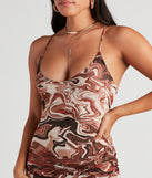 Mesmerizing Swirl Mesh Midi Dress