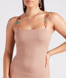 Summer Stunner Chain Strap Midi Dress