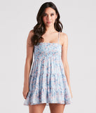 Essential for vacations or summer days, the Sunny Days Floral Chiffon Skater Dress is a sundress or milkmaid dress with sleek and flirty details.