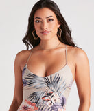 Dream Escape Tropical Midi Dress creates the perfect summer wedding guest dress or cocktail party dresss with stylish details in the latest trends for 2023!
