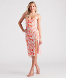 Somewhere Tropical V-Neck Midi Dress