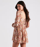 Everlasting Pretty Floral Chiffon Skater Dress