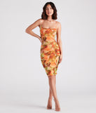 Vacay Queen Tropical Floral Midi Dress creates the perfect summer wedding guest dress or cocktail party dresss with stylish details in the latest trends for 2023!