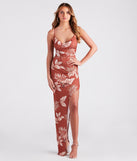 Sunset Romance Tropical Print Maxi Dress