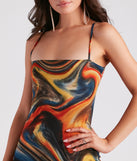True Colors Marble Print Mini Dress