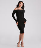 Time To Slay Bodycon Midi Dress is a stunning choice for a bridesmaid dress or maid of honor dress, and to feel beautiful at Homecoming 2023, fall or winter weddings, formals, & military balls!