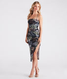 Gorgeous Getaway Tropical Print Midi Dress