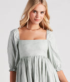 Give Me Butterflies Square Neck Skater Dress