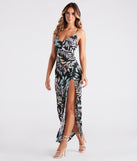 Trip To Paradise Tropical Print Maxi Dress creates the perfect summer wedding guest dress or cocktail party dresss with stylish details in the latest trends for 2023!