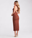 Flirt With Confidence Strappy Back Midi Dress creates spring wedding guest dress with stylish details, the perfect midi dress for graduation, or for a cocktail party look in the latest midi-length trends for 2024!