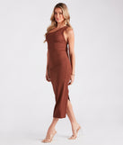 Flirt With Confidence Strappy Back Midi Dress creates spring wedding guest dress with stylish details, the perfect midi dress for graduation, or for a cocktail party look in the latest midi-length trends for 2024!