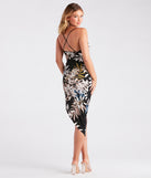 Vacay Mode Tropical V-Neck Midi Dress creates the perfect summer wedding guest dress or cocktail party dresss with stylish details in the latest trends for 2023!