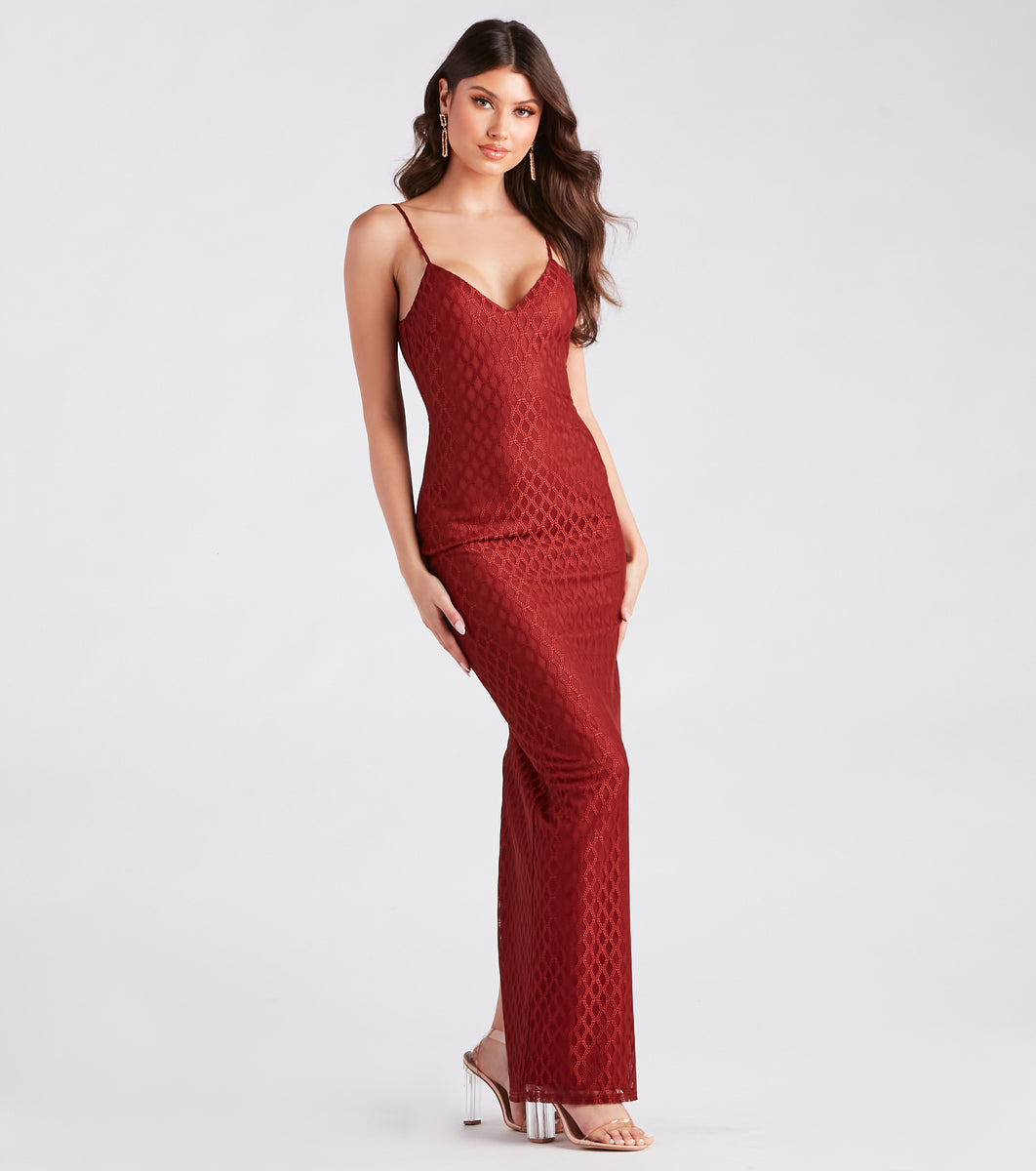 Instant Style Textured V-Neck Maxi Dress