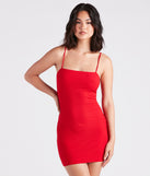 Casual Fave Ribbed Knit Mini Dress