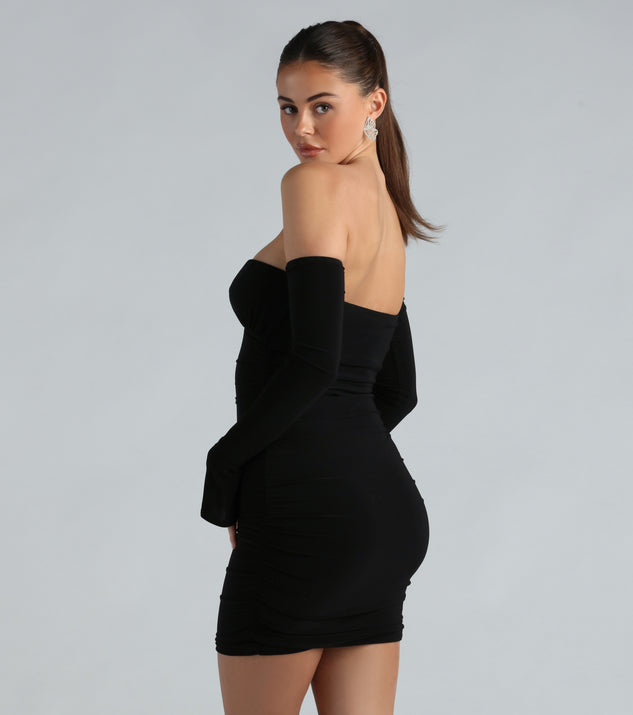 Make It Sexy Off-The-Shoulder Mini Dress